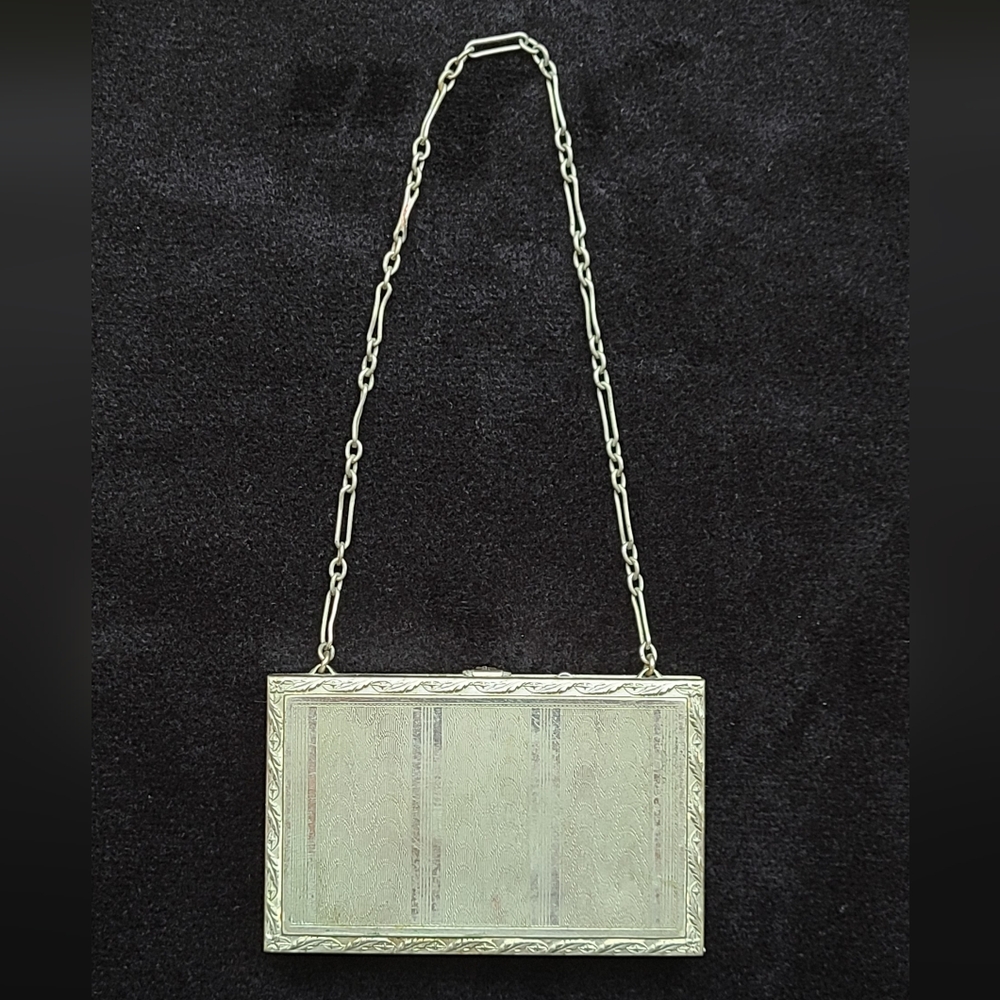 Edwardian Guilloche purse makeup compact - Picture 7 of 12
